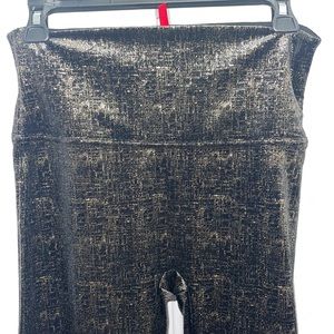 Spanx gold glitter leggings size large never worn